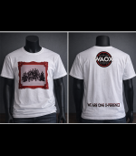 WAOX-White-T-Shirt-with-waox-logo-on-top-and-we-are-one-x-perience-bottom-AAmale-Early-on-mannequin-FRONT-AND-BACK