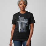 Word Up Story - Black T-Shirt Black Logo